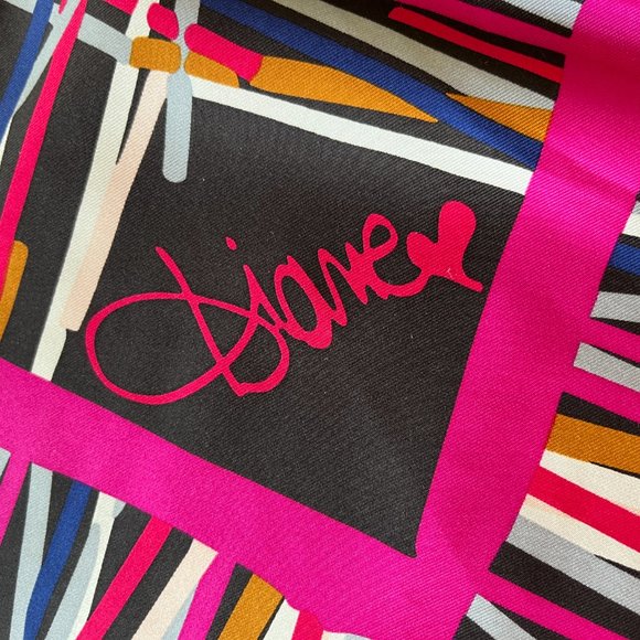DIANE VON FURSTENBERG DVF LARGE SILK SCARF. BEAUTIFUL MULTICOLOR SCARF - GREAT! - Picture 5 of 10